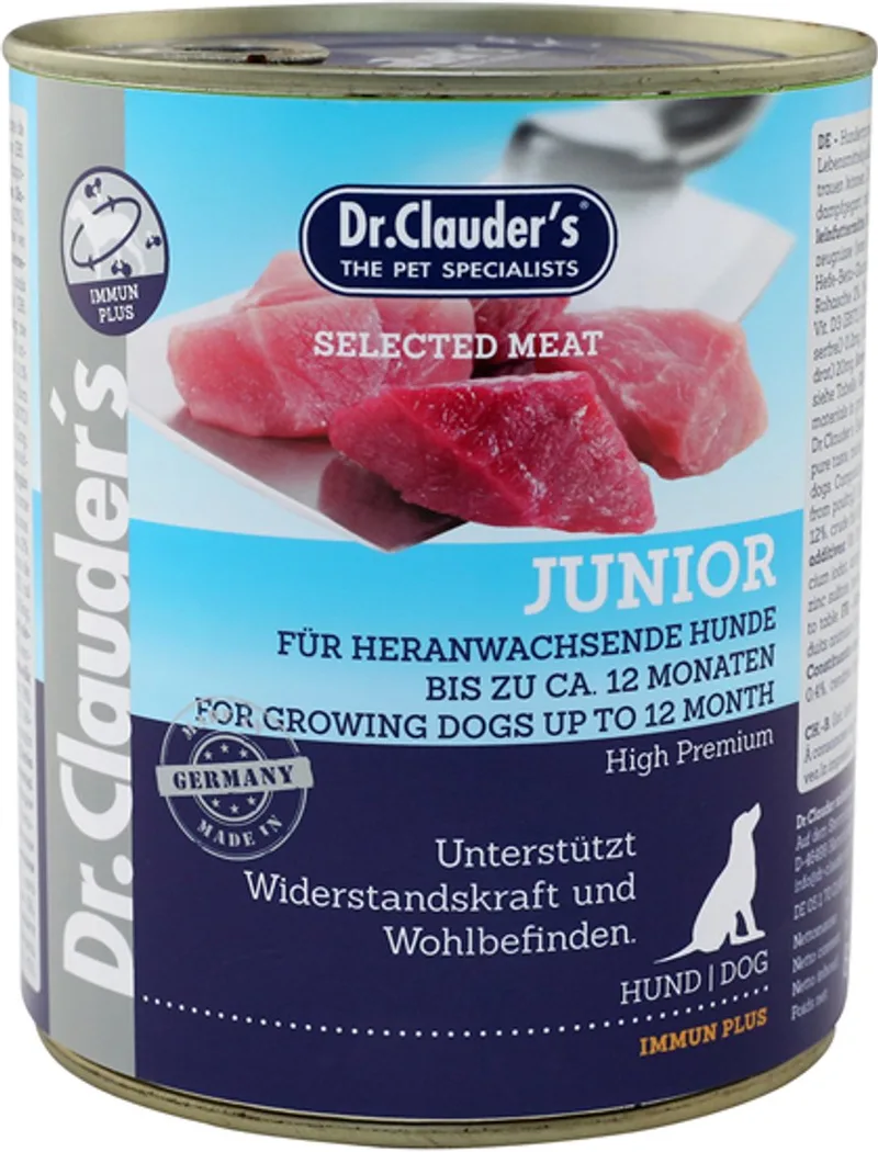 nat hondenvoer blik Selected Meat Junior 6x800g - 6x800g de Dr. Clauder's – photo produit