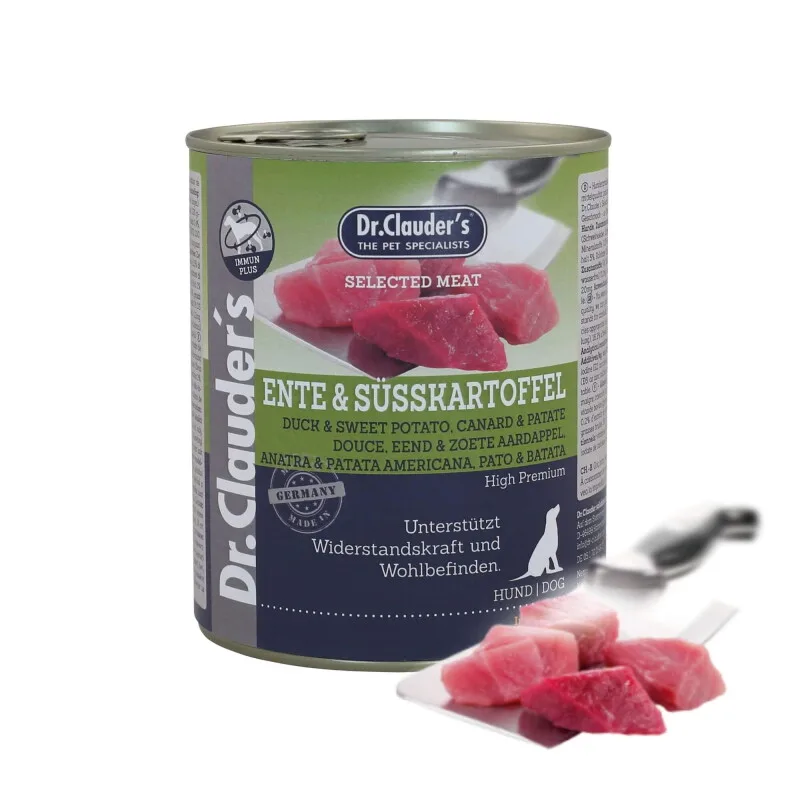 Selected Meat Ente & Süßkartoffel - 12x 800g van Dr. Clauder's in Regular – productfoto