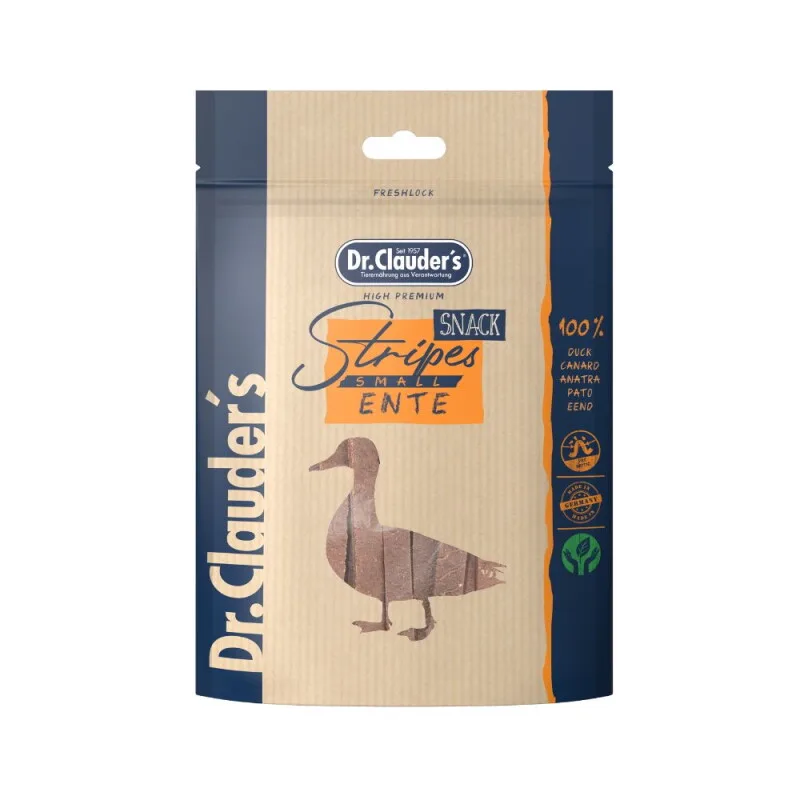 Stripes Snack Ente - 10x 80g från Dr. Clauder's i Regular – produktbild