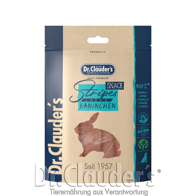 Stripes Snack Kaninchen Large - 10x 80g by Dr. Clauder's in Regular – product photo