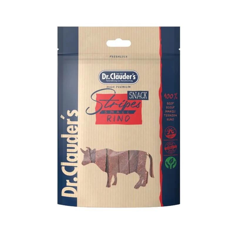 Stripes Snacks Rind - 10x 80g by Dr. Clauder's in Regular – product photo