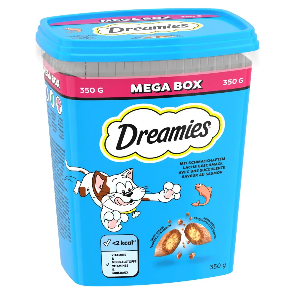 350g Zalm Megatub Dreamies Kattensnacks van Dreamies – productfoto