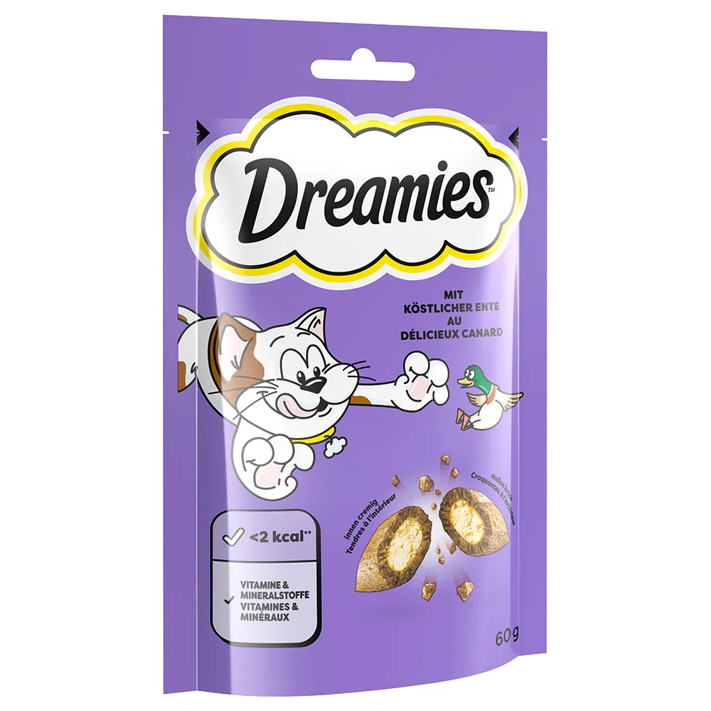60g Catisfactions met Eend Kattensnacks van Dreamies – productfoto