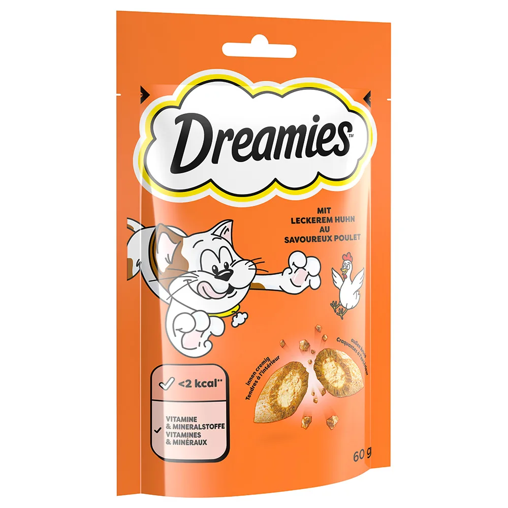 60g Catisfactions met Kip Kattensnacks van Dreamies – productfoto