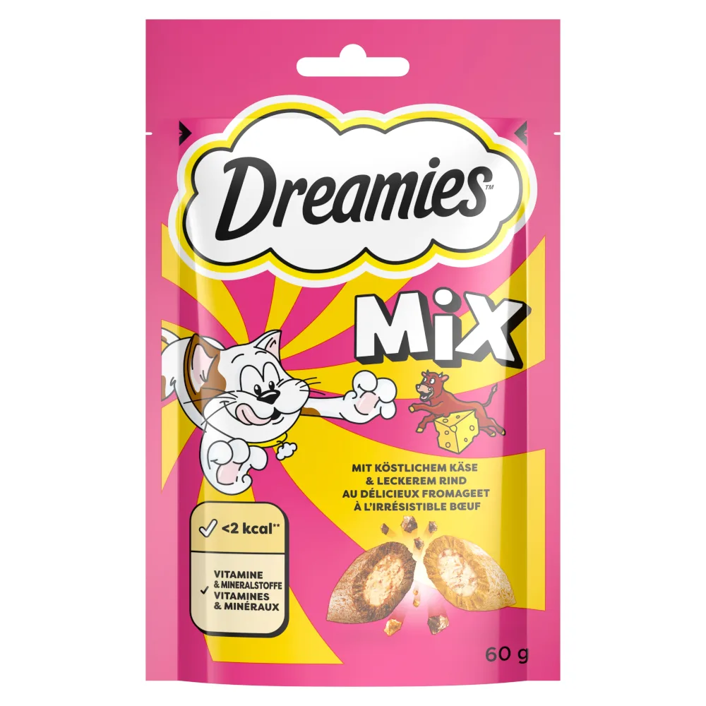 60g Kaas & Rundvlees Dreamies/Catisfactions Kattensnacks van Dreamies – productfoto