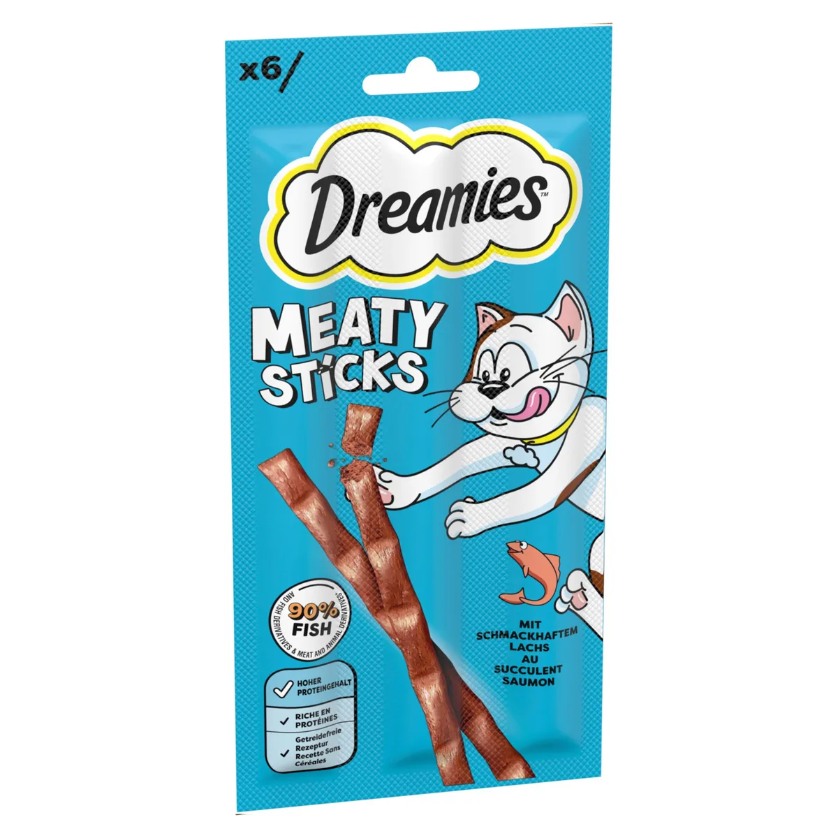 6x5g Dreamies Meaty Sticks Zalm Kattensnacks by Dreamies – product photo