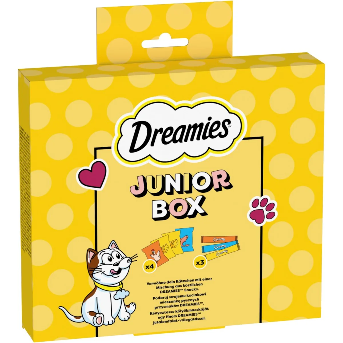 Catisfactions Kattensnack 180 g - Junior Box (150 g) van Dreamies – productfoto