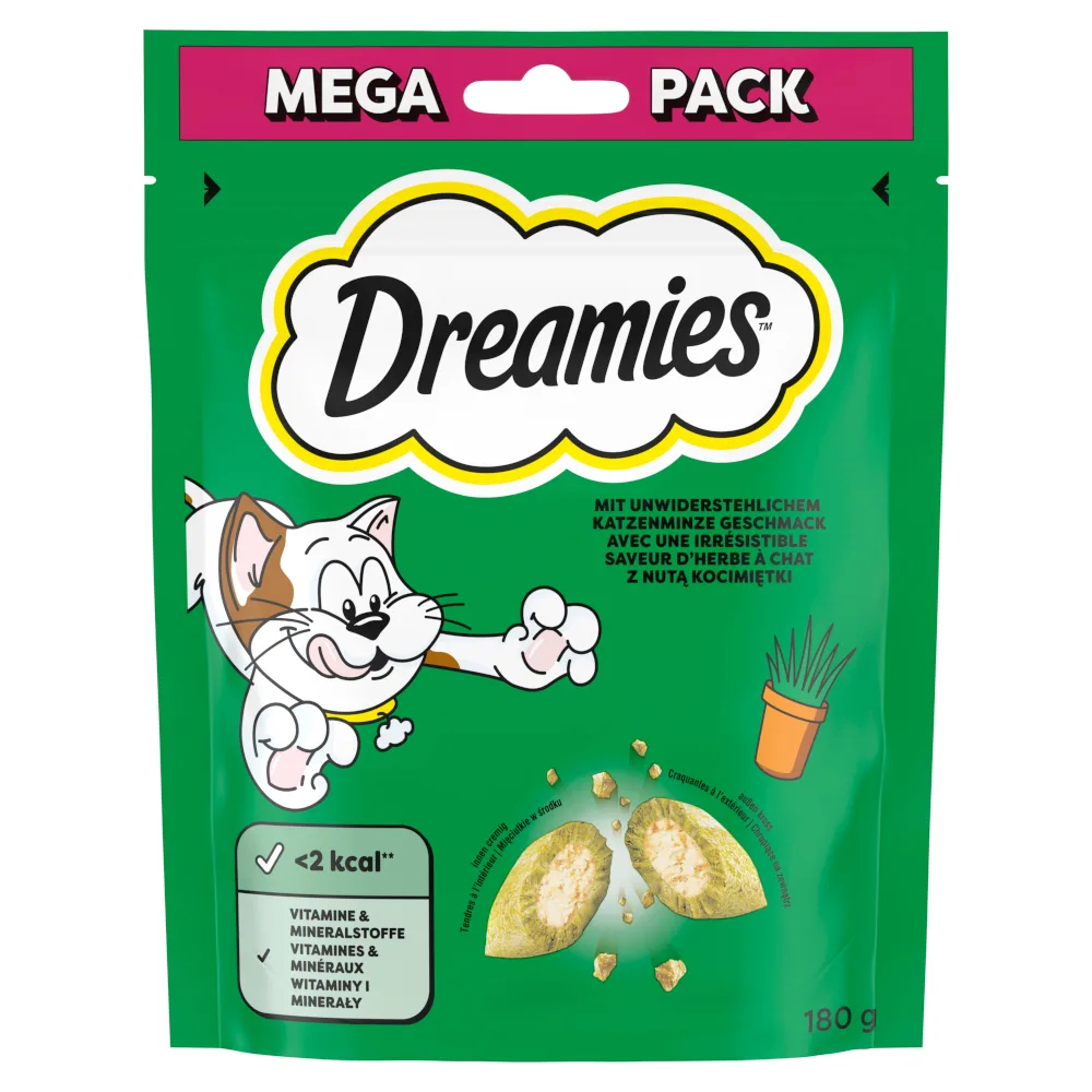 Catisfactions Kattensnack 180 g - met Catnip van Dreamies – productfoto