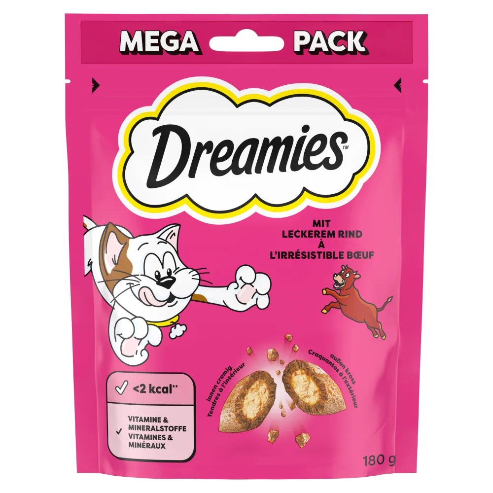 Catisfactions Kattensnack 180 g - met Rund van Dreamies – productfoto