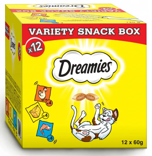 Mix - Kattensnack - 12x60g - Drie Smaken