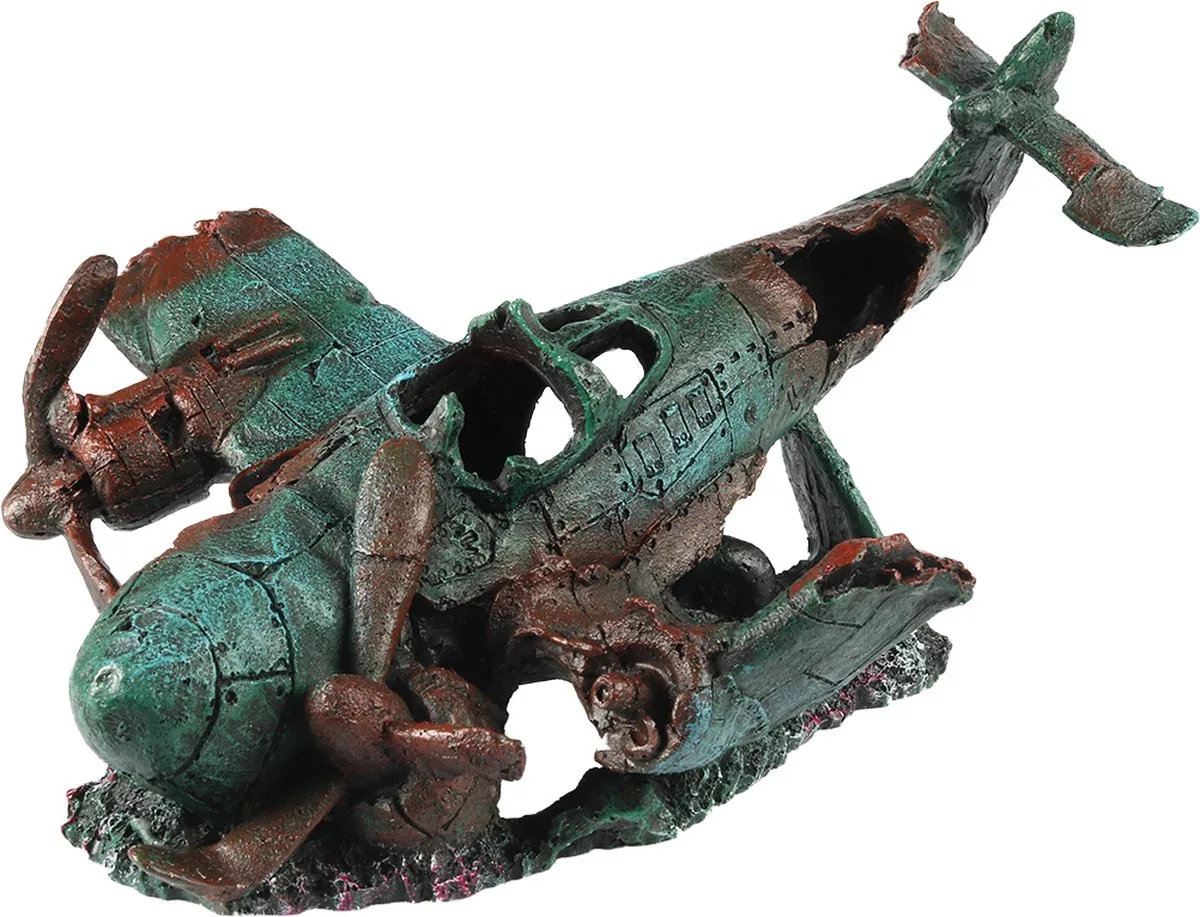 Aqua Della - Aquariumdecoratie - Vissen - Gezonken Vliegtuig 2 32,5x21,5x18cm - 1st de Duvo+ en <> – photo produit