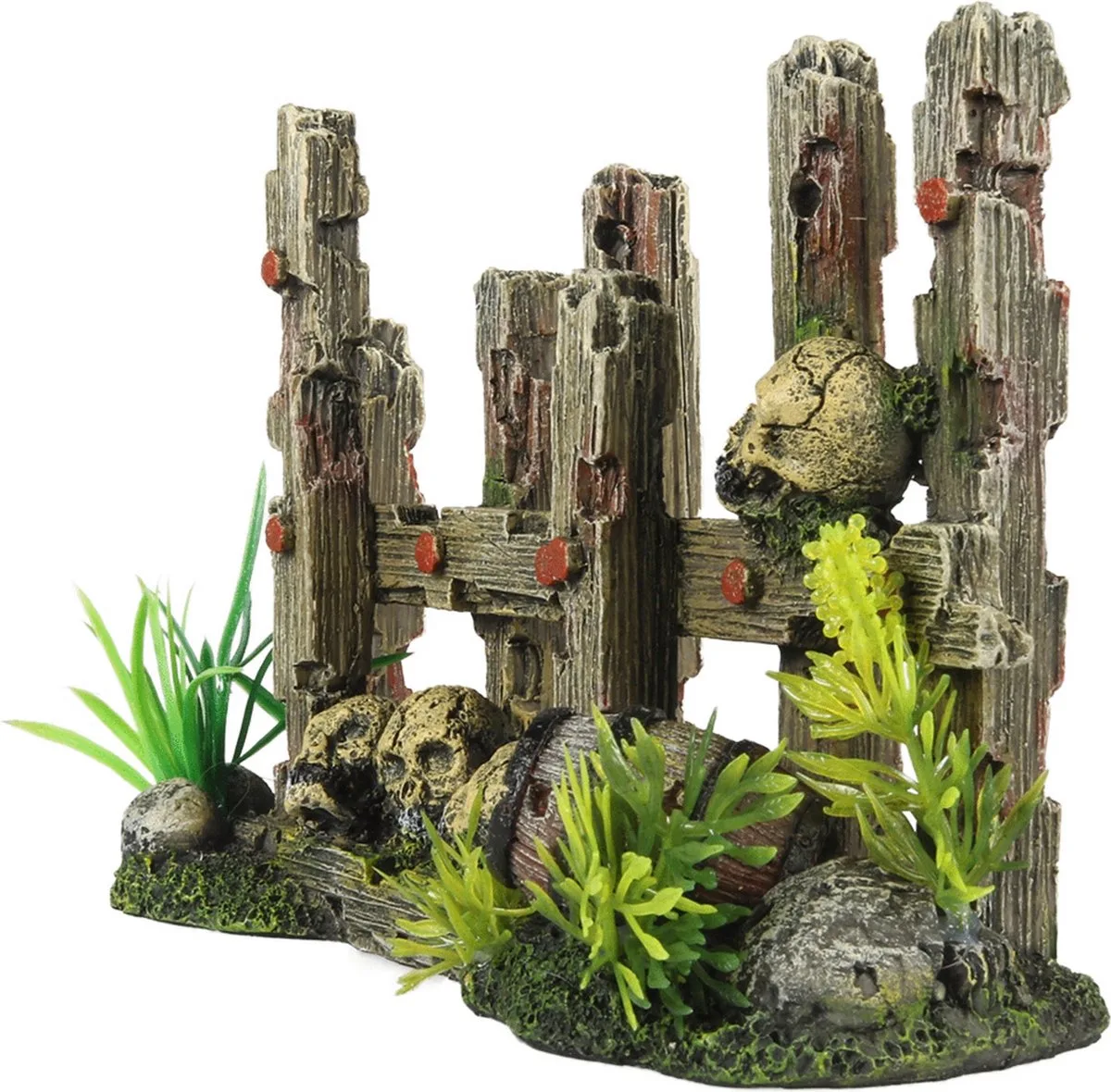 Aqua Della - Aquariumdecoratie - Vissen - Hek Met Doodskoppen 19,5x8x12,8cm - 1st de Duvo+ en <> – photo produit