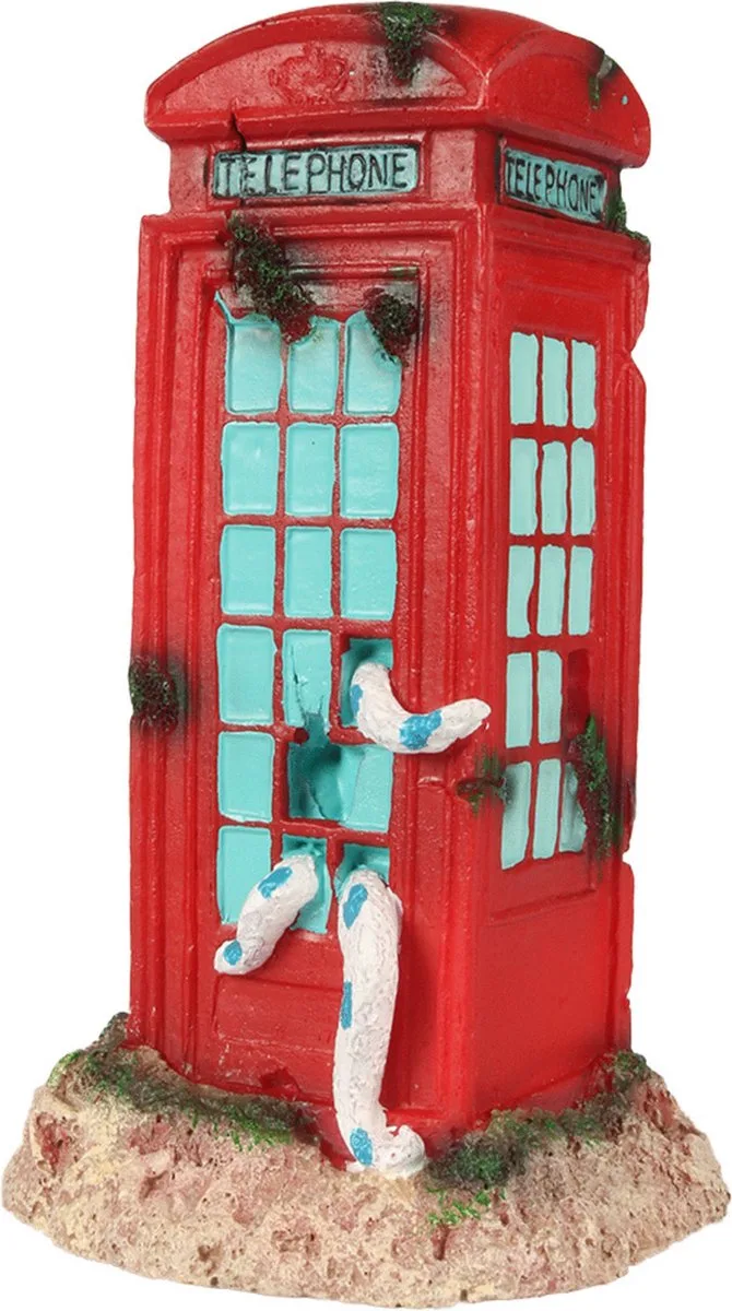 Aqua Della Telefooncel Ornament - Aquarium - Ornament - 9.5x9.5x17.5 cm Rood de Duvo+ en <> – photo produit