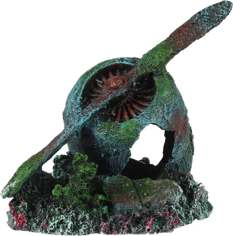 Aqua Della Vliegtuigmotor - Aquarium - Ornament - 12x9.2x10.7 cm by Duvo+ in <> – product photo