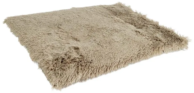 Benchkussen - Hondenkussen voor Bench en Reismand - Zacht Pluche & Wasbaar op 30°C - L 91x61x7cm de Duvo+ en Beige – photo produit