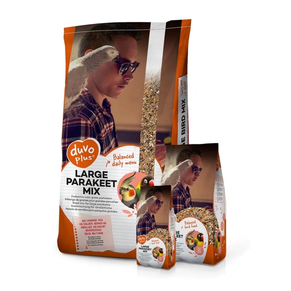 Binnenvogelvoer - Vogel - Grote Parkiet Mix 4kg - 1st de Duvo+ – photo produit