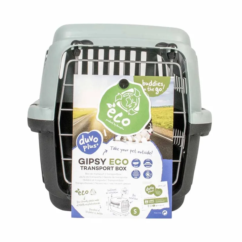 buddies on the go! Gipsy ECO Transportbox - Reismand Kat en Kleine Hond - Metalen Deur - L 58x38x38cm - max. 8kg de Duvo+ en Ice – photo produit