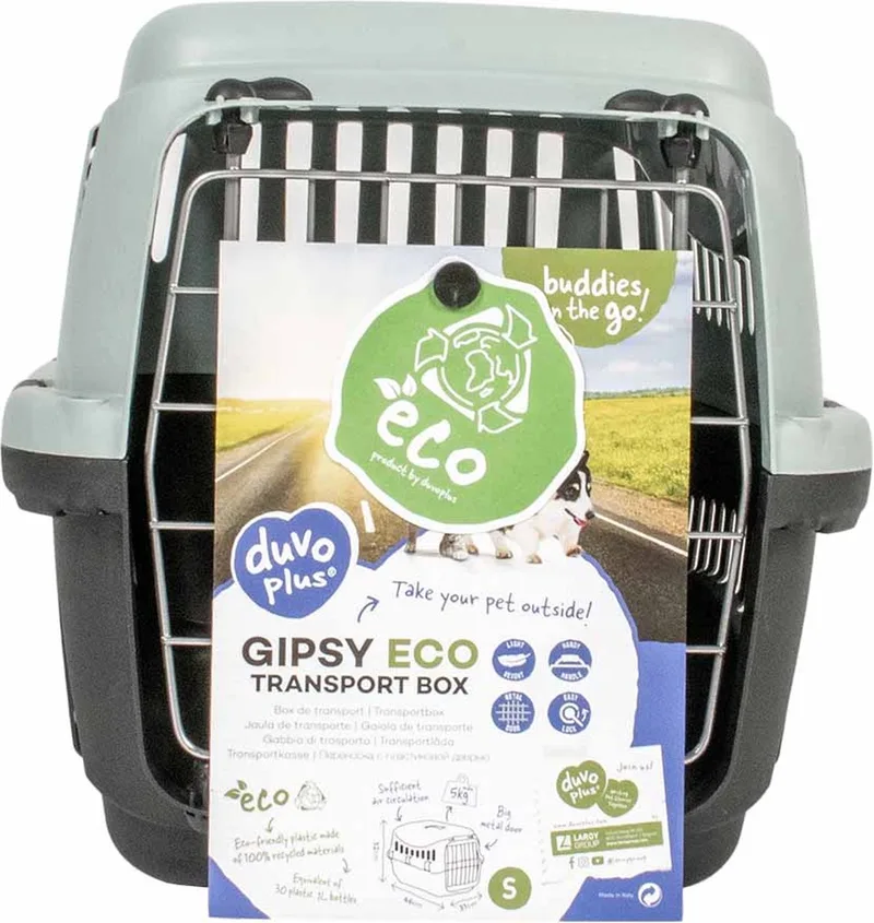 buddies on the go! Gipsy ECO Transportbox - Reismand Kat en Kleine Hond - Metalen Deur - S 46x31x32cm - max. 5kg de Duvo+ en Ice – photo produit 1 sur 4