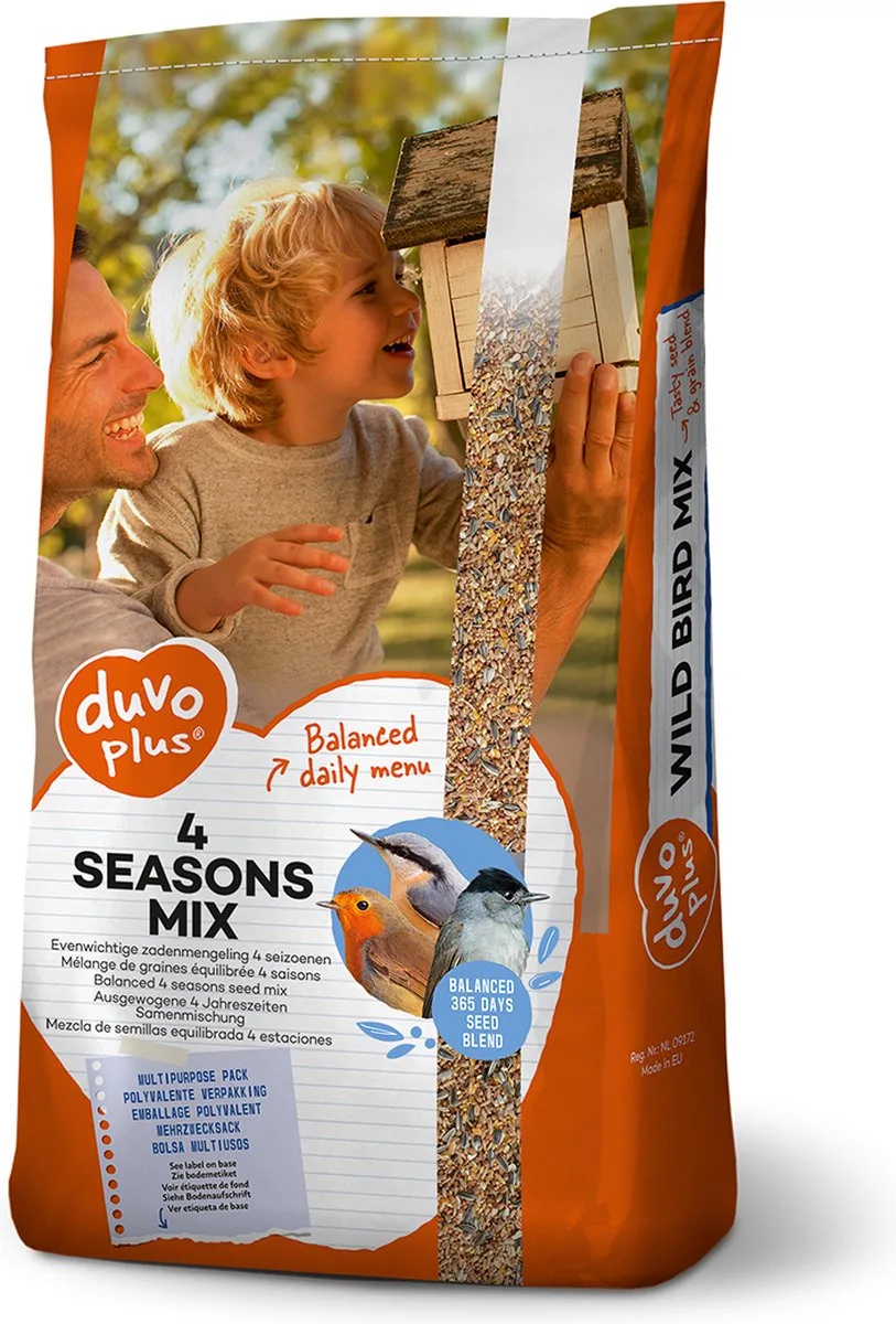 Buitenvogelvoer - Vogel - 4 Seizoenen Tuinvogel Mix 20kg - 1st de Duvo+ – photo produit