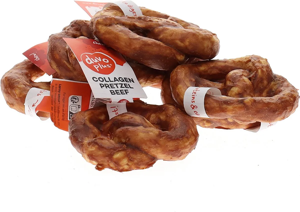 chew! Collagen pretzel rund 8,5cm - 1pcs / 50g van Duvo+ – productfoto