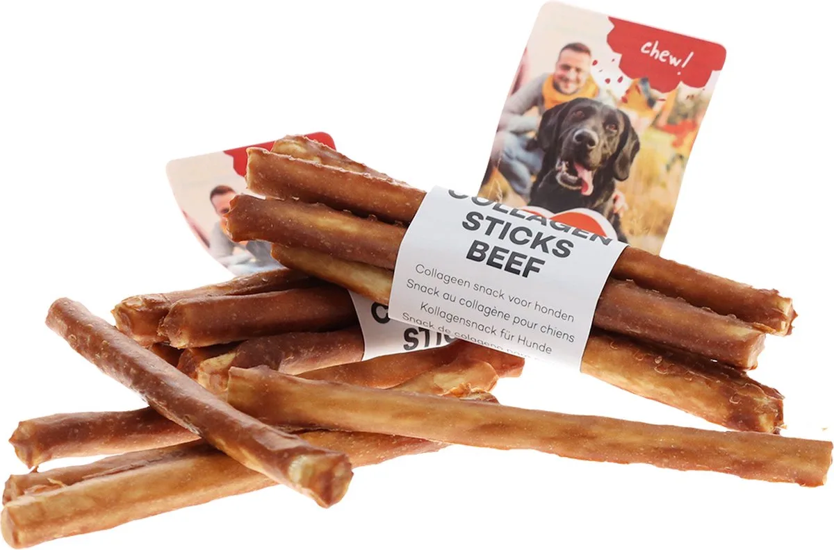 chew! Collagen sticks rund 12,5cm - 5pcs / 35g de Duvo+ – photo produit