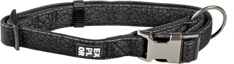 City NY halsband nylon reflecting XL - 40-65cm/25mm de Duvo+ en Noir – photo produit