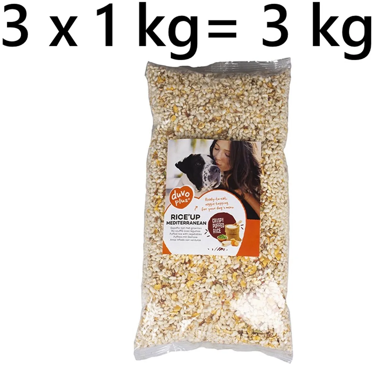 Cocapet by Duvo+ - gepofte rijst voor honden mediteranean - *** 3 X 1 kg *** gepofte rijst met groenten - veggie - gezond en lekker de Duvo+ – photo produit