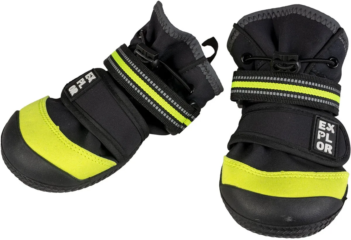 Dierenkleding - Hond - Gear Hondenschoentjes 4st - S - 5,1x6,7cm - 4st van Duvo+ in Zwart – productfoto