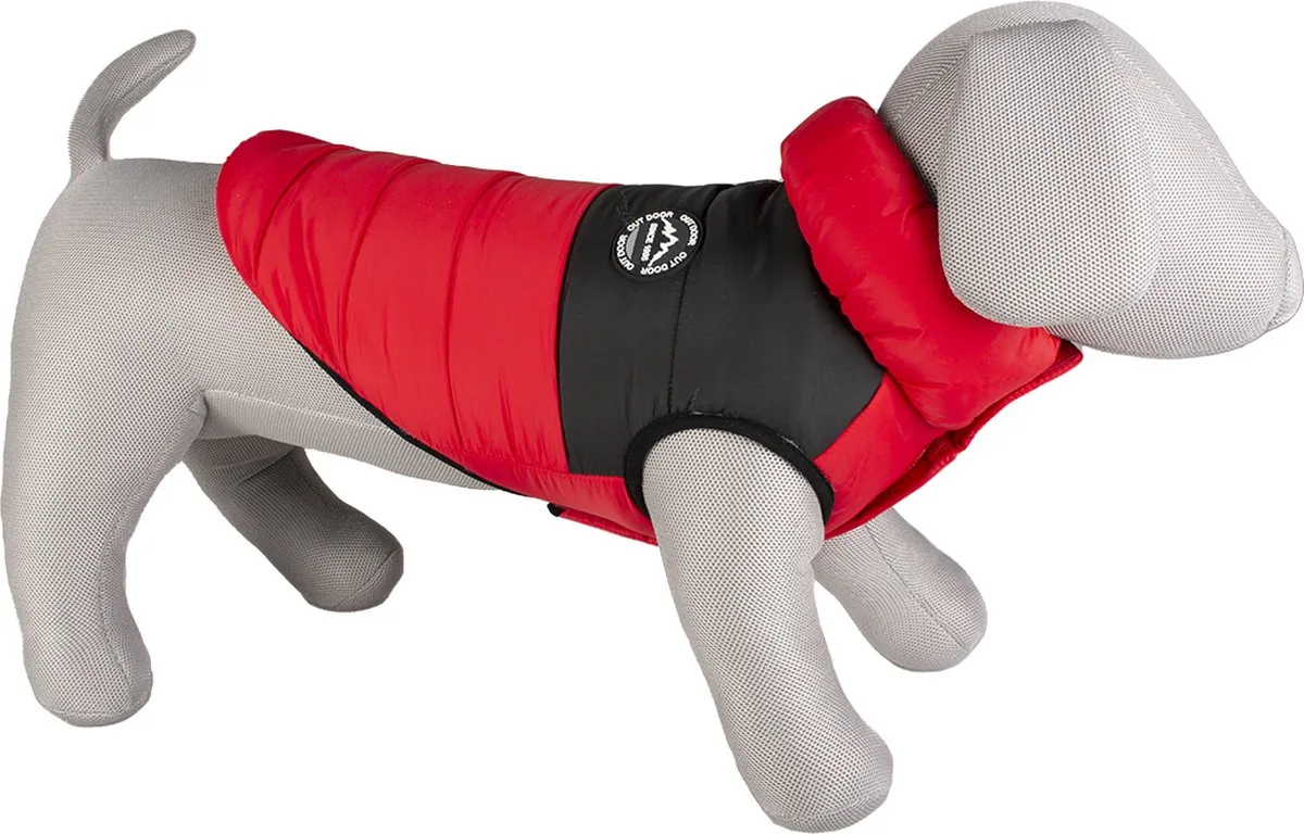Dierenkleding - Hond - Hondenjas Puffer M - 50cm - 1st de Duvo+ en Rouge, Noir – photo produit