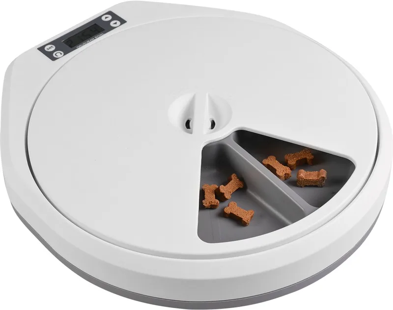 duvoplus Automatische Voerbak - 5 Maaltijden per Dag - Droog & Natvoer - Katten & Honden by Duvo+ in Grey – product photo