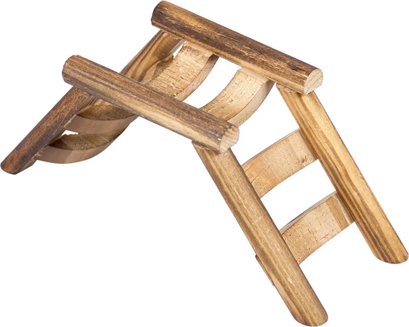 Duvoplus - Brug Voor Kooi - Knaagdier - Houten Knaagladder 18x7x7,5cm - 1st de Duvo+ en <> – photo produit