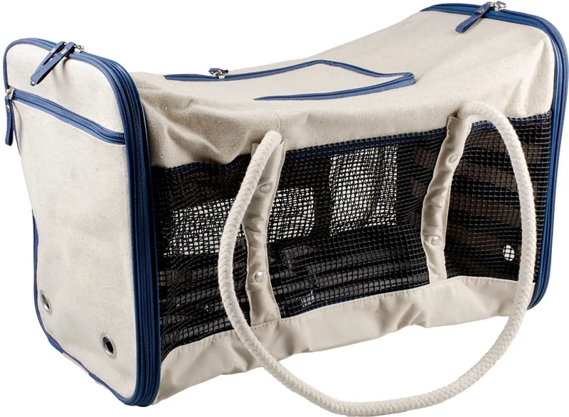 duvoplus buddies on the go! Reistas Saint-Tropez - Draagtas voor Honden en Katten tot 9 kg - met Autogordelbevestiging - 53x25x32cm by Duvo+ in Beige – product photo