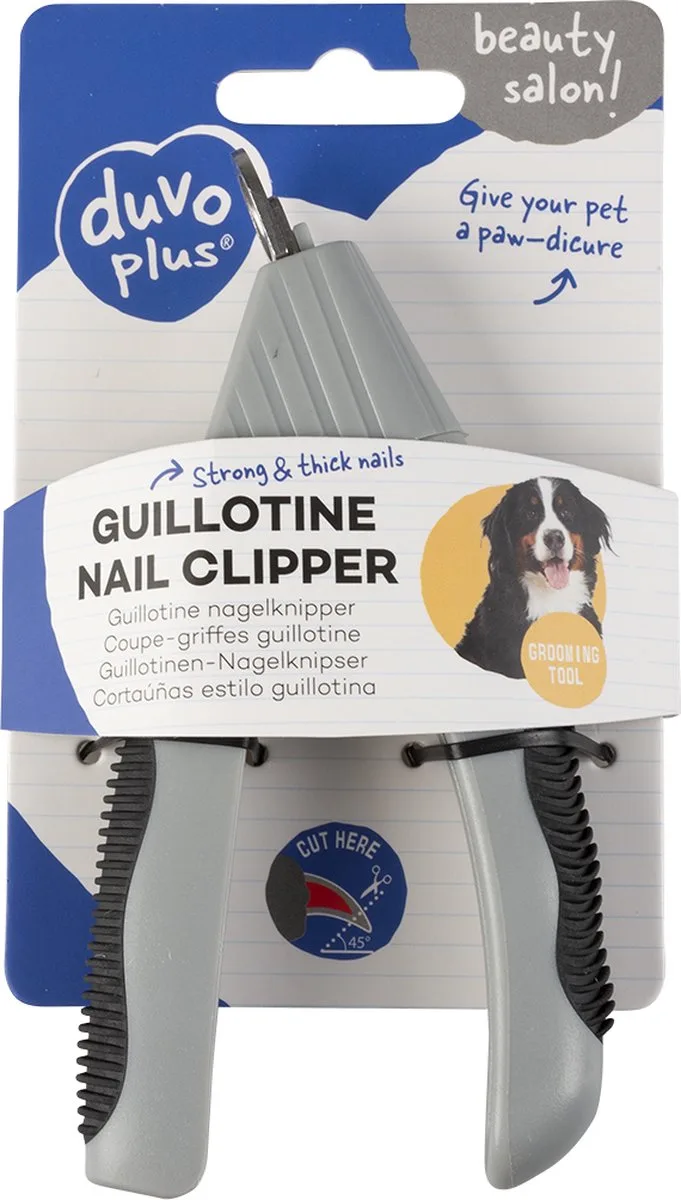 Duvoplus - Dieren Vachtverzorgingsmiddel - Hond - Guillotine Nagelknipper Grijs - 1st de Duvo+ – photo produit