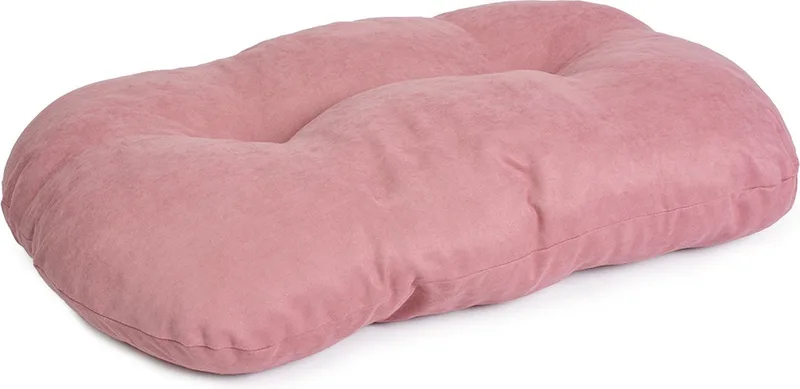 Duvoplus - Dierenkussen - Hond - Kussen Ovaal Velvet L - 106x66x7cm - 1st de Duvo+ en Rose – photo produit