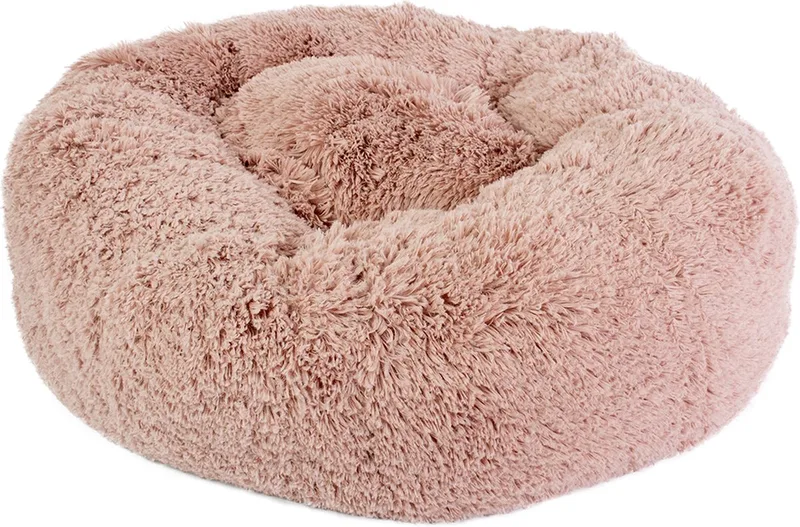 Duvoplus - Dierenkussen - Hond - Snug Donut Bed L - 80x80x35cm - 1st de Duvo+ en Rose – photo produit