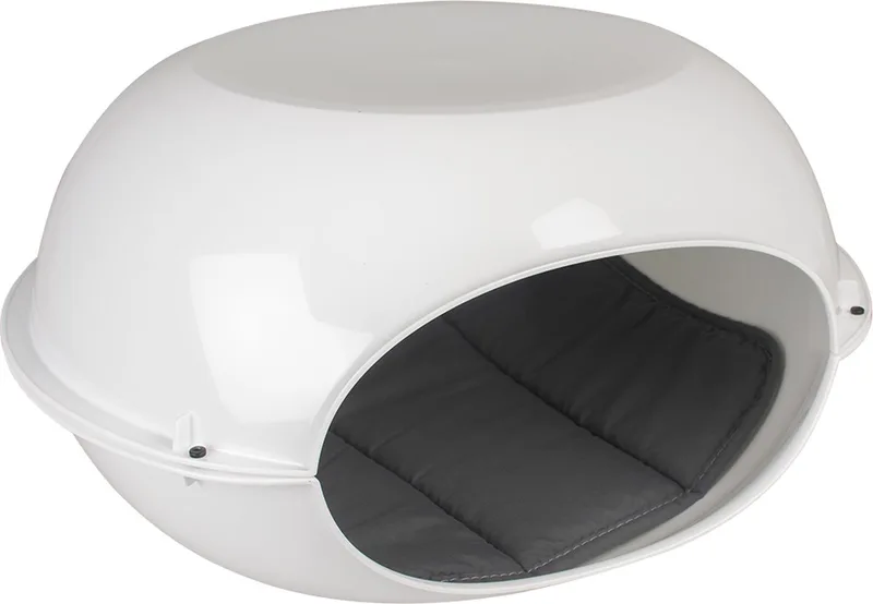Duvoplus - Dierenkussen - Kat - Luna Katteniglo Met Kussen 57x38x31cm - 1st de Duvo+ en Blanc – photo produit