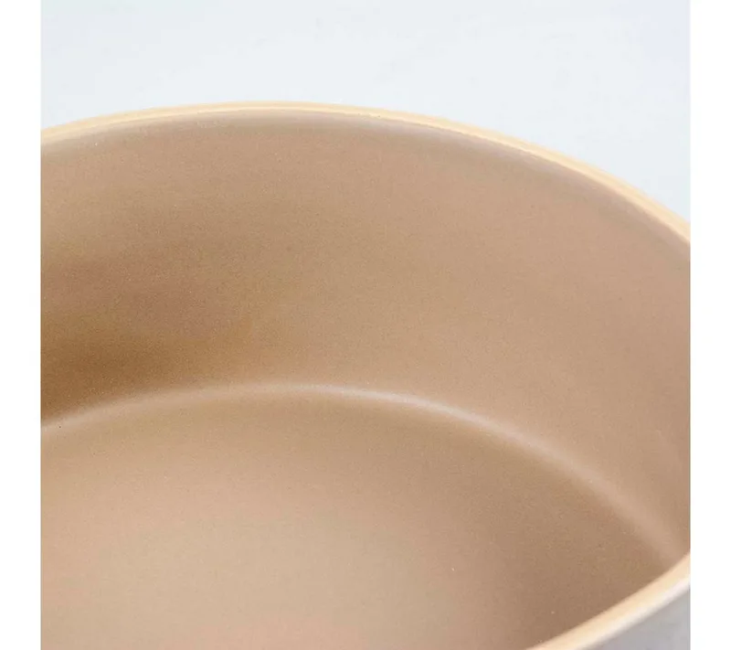 duvoplus dinner time Eetkom Stone Wavy Dune - Keramieken Voerbak voor Hond en Kat - Vaatwasserbestendig - M 1250ml by Duvo+ in Grijsgroen – product photo 3 of 5