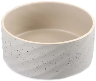 duvoplus dinner time Eetkom Stone Wavy Dune - Keramieken Voerbak voor Hond en Kat - Vaatwasserbestendig - M 1250ml by Duvo+ in Grijsgroen – product photo 1 of 5