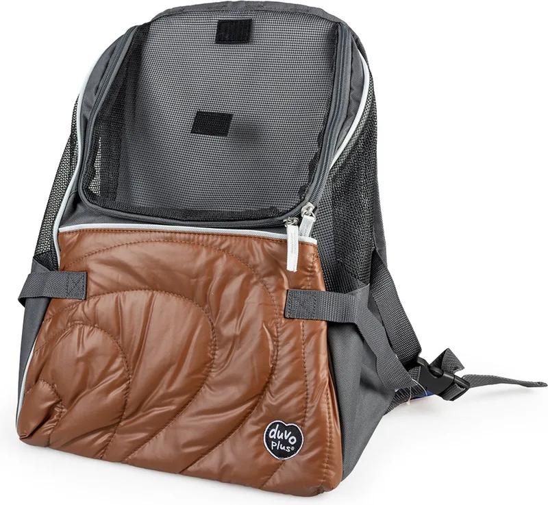 Duvoplus - Draagtas - Hond - Paris Backpack 34x21x39,5cm - 1st by Duvo+ in Caramel – product photo