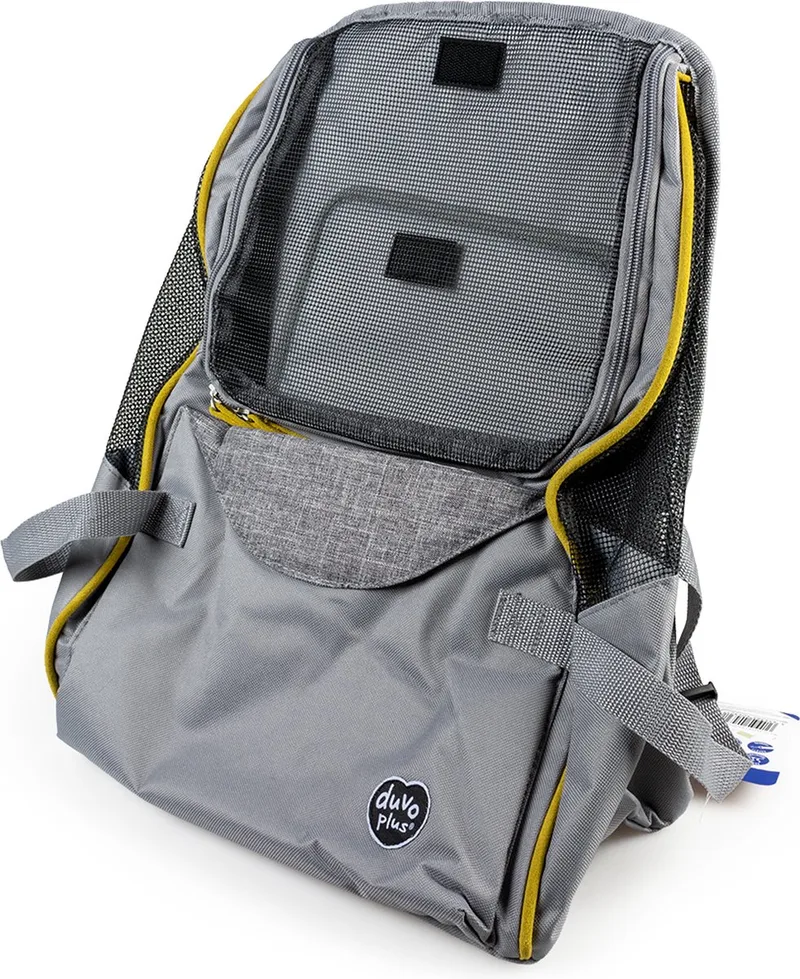 Duvoplus - Draagtas - Hond - Paris Backpack 34x21x39,5cm - 1st by Duvo+ in Grey – product photo