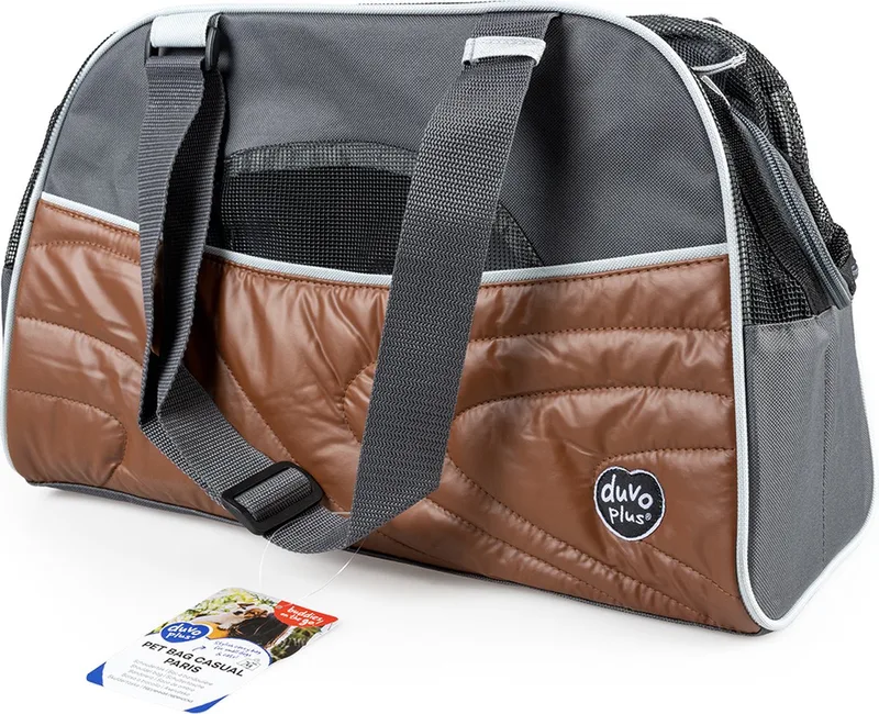 Duvoplus - Draagtas - Hond - Paris Pet Bag Casual 44x18,5x25,5cm - 1st von Duvo+ in Caramel – Produktfoto