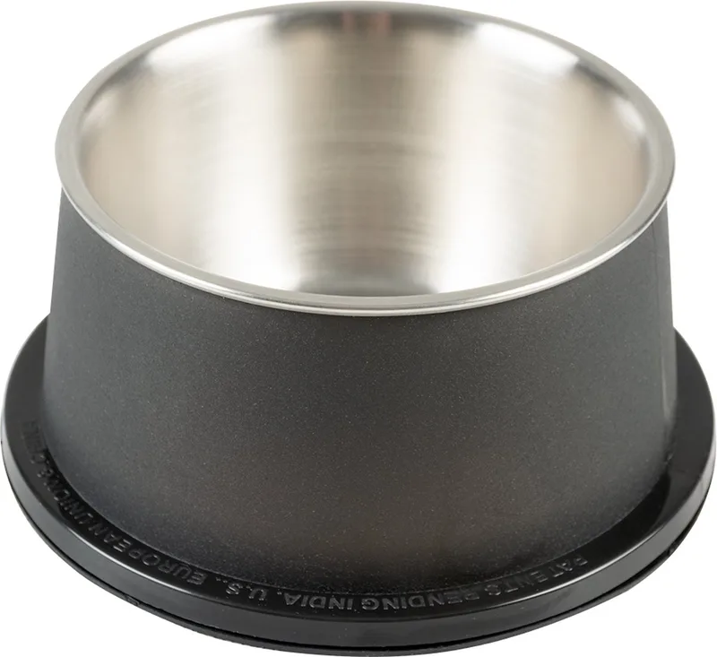 Duvoplus - Drinkbak - Hond - Eetkom Matte Fix Conic 600ml - Ø16,3x7,5cm - 1st by Duvo+ in Black – product photo