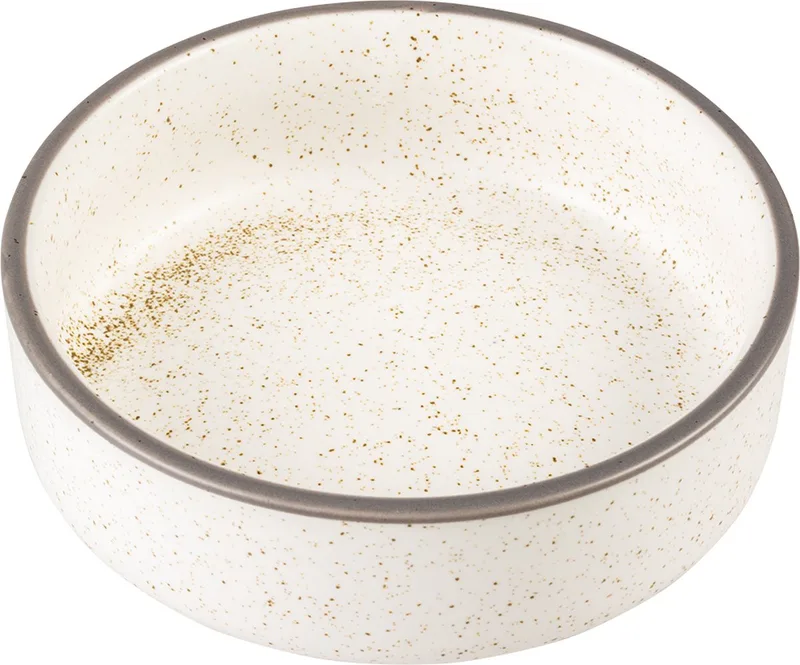 Duvoplus - Drinkbak - Hond - Eetkom Stone Speckle 330ml - S - 12,8x12,8x4,5cm - 1st by Duvo+ in White – product photo 1 of 5