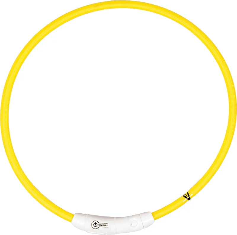 Duvoplus - Halsband Voor Dieren - Hond - Flash Light Ring Usb Nylon 35cm - 1st by Duvo+ in Yellow – product photo