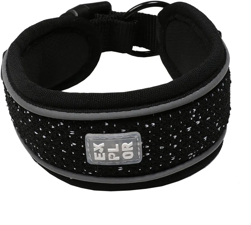 Duvoplus - Halsband Voor Dieren - Hond - Ultimate Fit Control Halsband Fashion S - 34-38cm - 1st de Duvo+ en Granite Black – photo produit