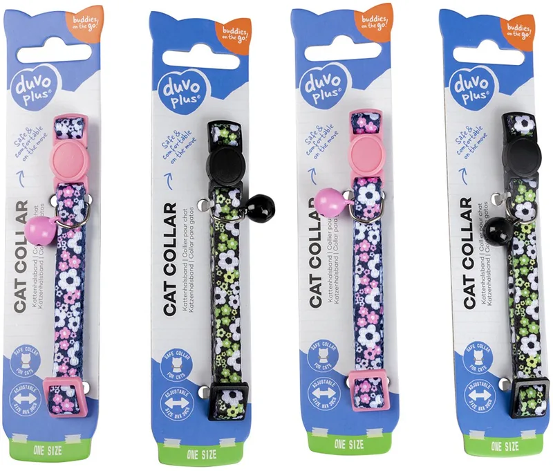 Duvoplus - Halsband Voor Dieren - Kat - Kattenhalsband Bloemen Nylon 20-30cm / 10mm - 1st von Duvo+ in Gemengde Kleuren – Produktfoto