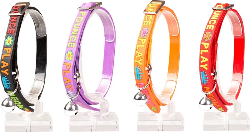 Duvoplus - Halsband Voor Dieren - Kat - Kattenhalsband Meow Pvc 20-30cm / 10mm - 1st by Duvo+ in Gemengde Kleuren – product photo