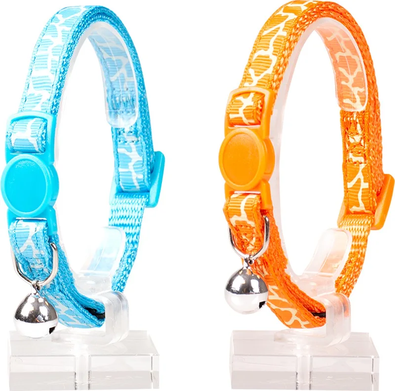 Duvoplus - Halsband Voor Dieren - Kat - Kattenhalsband Python Nylon 20-30cm / 10mm - 1st by Duvo+ in Orange, Blue – product photo