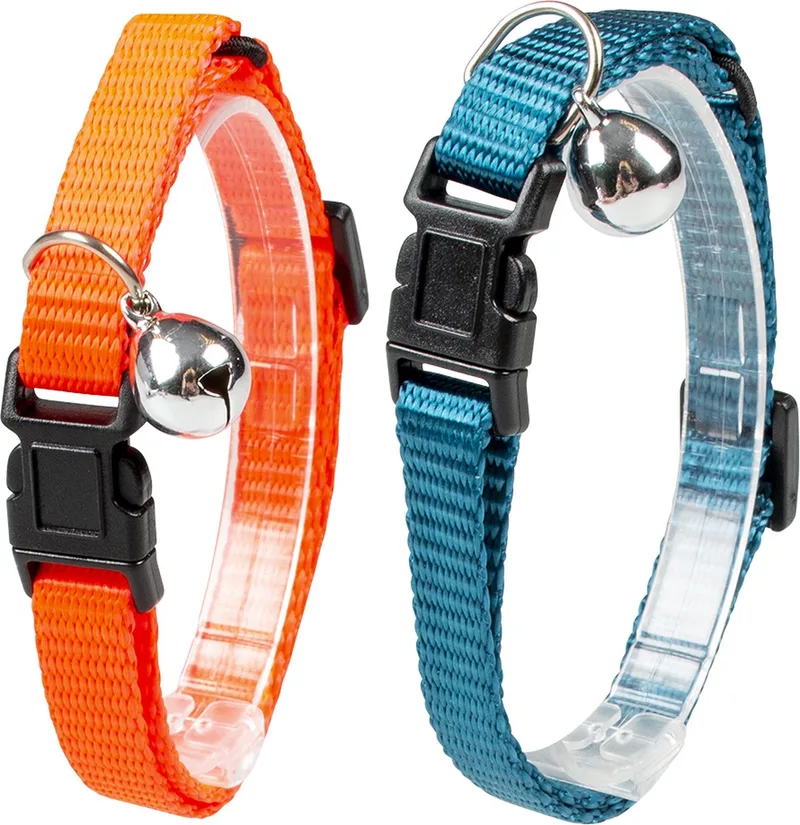 Duvoplus - Halsband Voor Dieren - Kat - Kattenhalsband Uni 3 Nylon 20-30cm / 10mm - 1st de Duvo+ en Gemengde Kleuren – photo produit