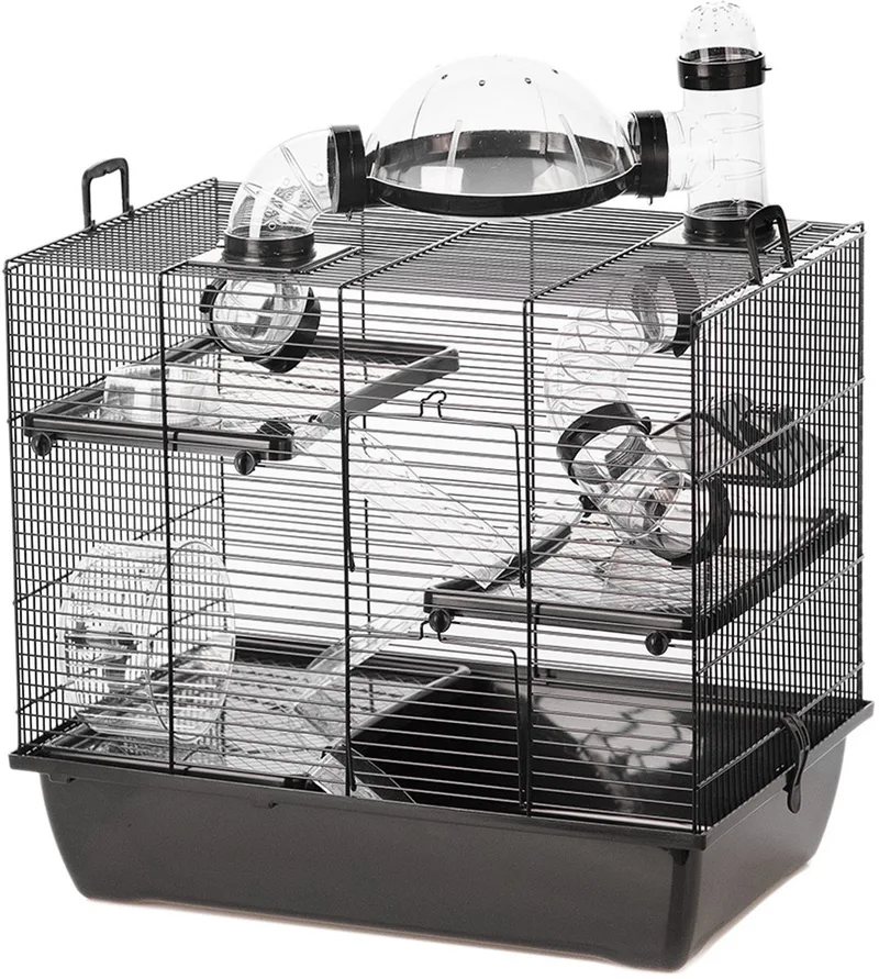 Duvoplus-Hamsterkooi-Black-Rufus-accessoires-50x33x44,5-cm-zwart de Duvo+ en Noir – photo produit